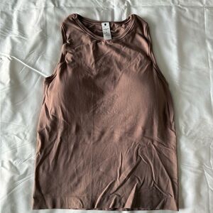 Dusty Pink Athletic Racerback Tank With Padding